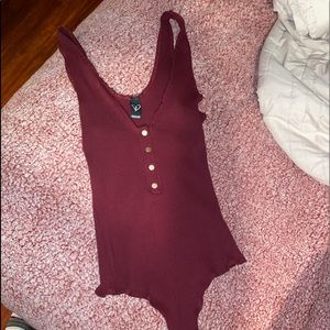 Windsor ribbed bodysuit with buttons